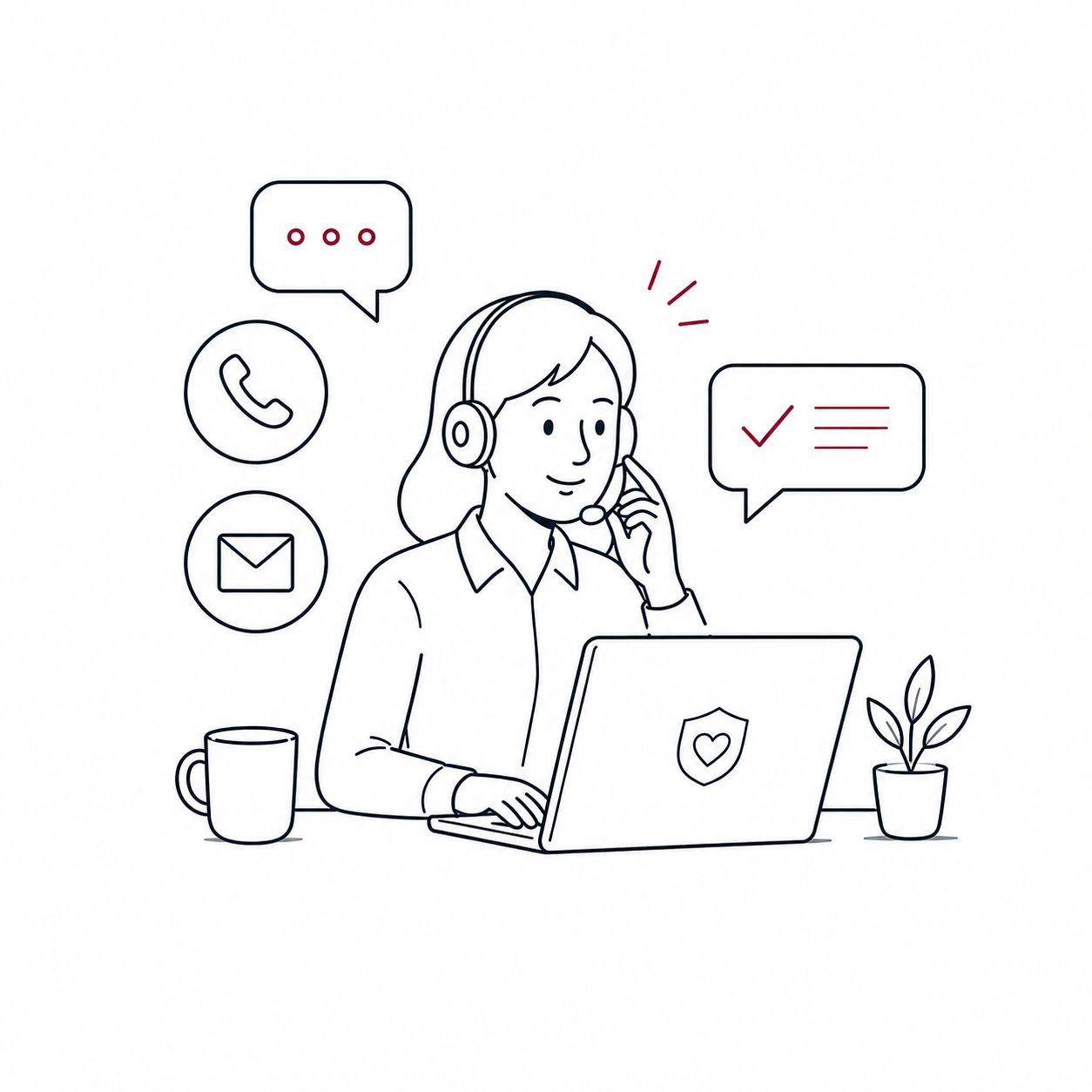 Support communication illustration